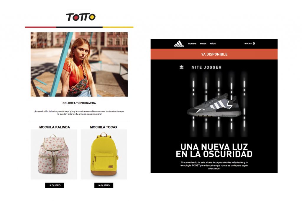 ALT email marketing toto y adidas